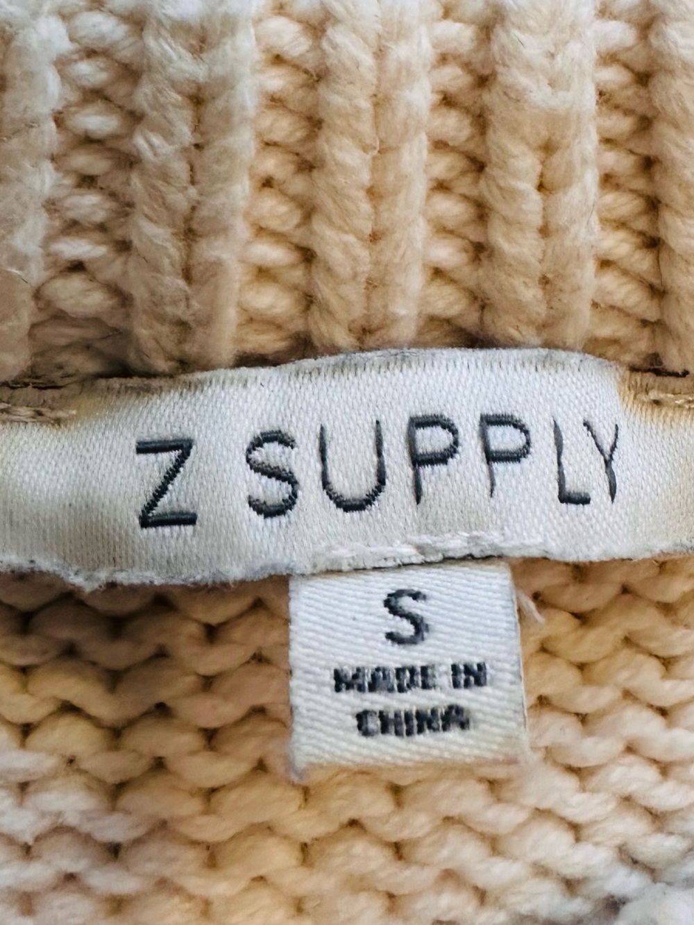 Z Supply Cream and Navy Striped Crewneck Sweater - Women - Picture 2 of 2
